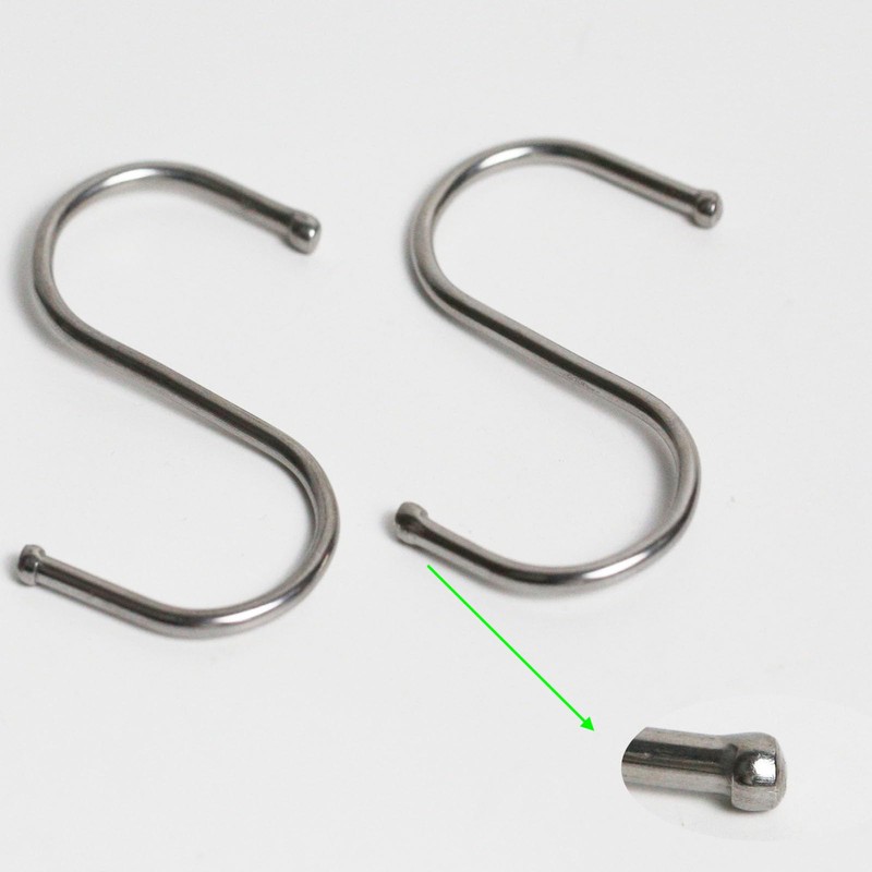 20 Pack S-Shaped Hanging Hooks, Versatile Pot Hangers, Closet Organizers,