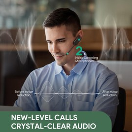 Yealink DECT Wireless Headset WH63 E2 UC,Single Ear (Mono) Convertible Office Headset with Noise Canceling Mic, 607Ft Range,3 Wearing Styles,Connects to Desk Phone and Computer