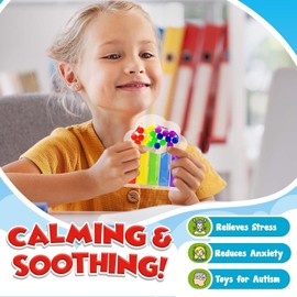 Fidget Toys, Colour Sorting Toy, Anti-Stress Toy, Sensory Toy, ADHD, Autism, Anti-Stress Gel Stuffed Toys for Children, Squeezable Game, Adhs and Autism (Star)