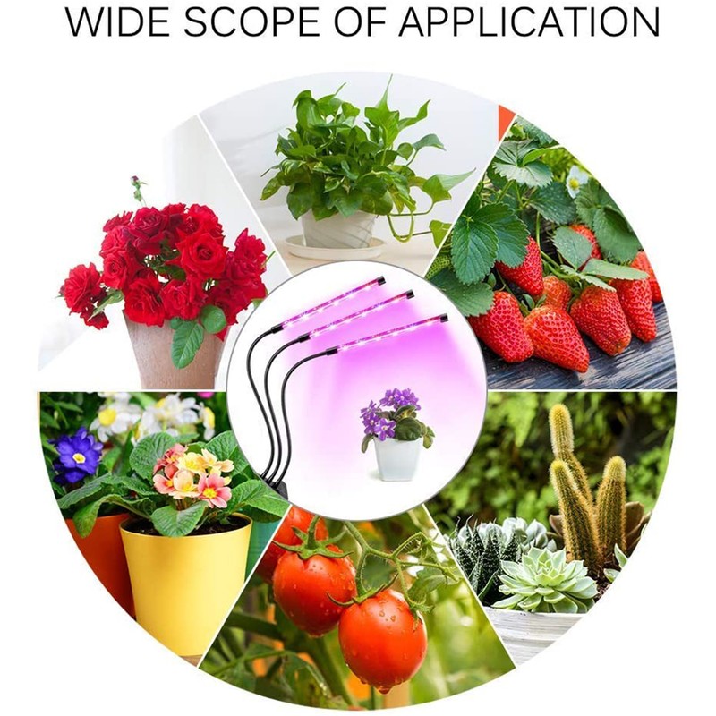 LED Grow Lights for Indoor Plants, Growing Lamp Fixture 15W