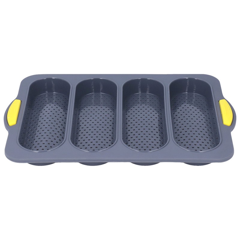 Baguette Mold 4 Grooves Silicone Soft Smooth Surface Bread Mould