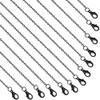Lemonkey 24 Pack Necklace Chains Bulk,Black Plated DIY Cable Link
