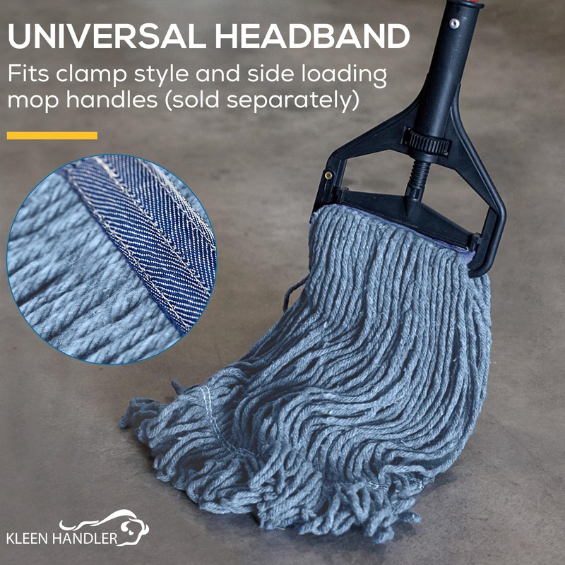 KLEEN HANDLER HEAVY DUTY Commercial Mop Head Replacement, Wet Industrial