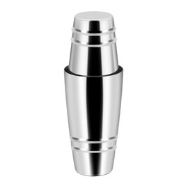 Boston Shaker: 18 & 28oz Weighted Cocktail Shaker Set. Stainless Steel Martini Drink Shaker, Two-Piece Heavy Metal Boston Tins Only (Embossed measuring cup) (Silver)