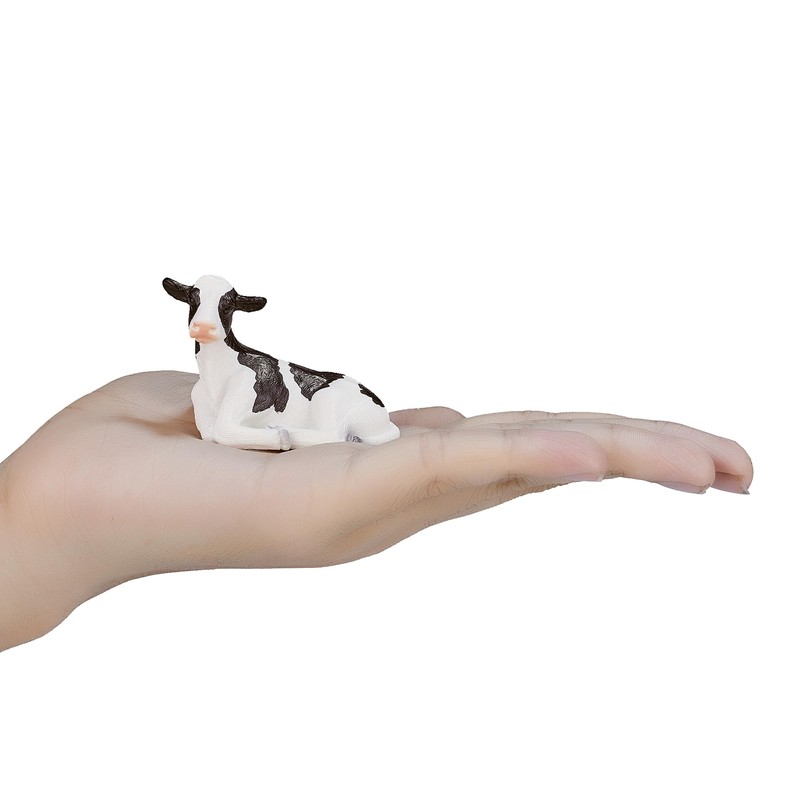 MOJO Holstein Calf Lying Down Toy Figure
