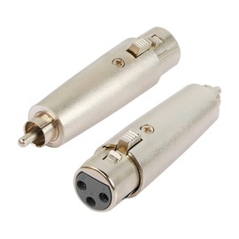 tunghey XLR to RCA male Adapter, RCA Male to 3 Pin XLR Female Connector, HiFi Durable Gender Changer Audio Converter Coupler for Mixer Recorder amplifiers etc.