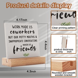 Farewell Gifts for Coworkers, Office Decor Sign Gift for Coworker, Leaving Going Away Gifts for Colleague, Work Bestie Gifts Desk Decor Plaque