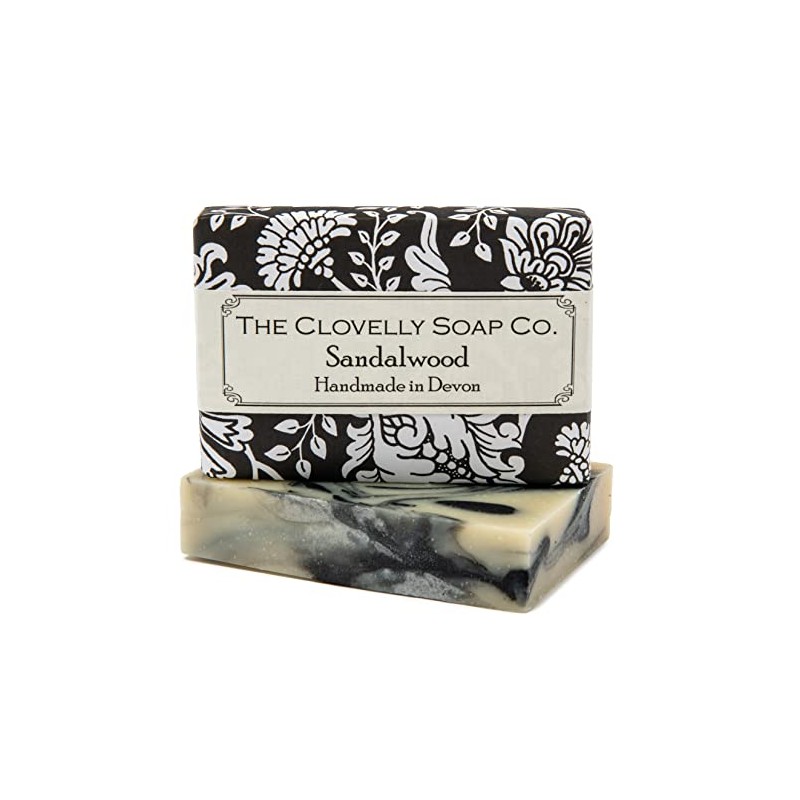 Clovelly Soap Co Natural Handmade Sandalwood Bergamot and Charcoal Soap