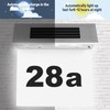 COEKI Stainless Steel House Number Solar Illuminated 4 LEDs Solar