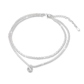 ALEXCRAFT Anklet Bracelet Waterproof Anklets for Women Ster Silver Summer Bracelets Women Anklets Chains Foot Chain Summer Jewelry