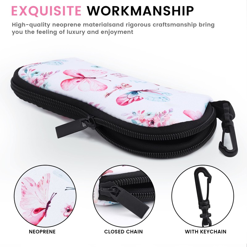 molshine Soft Sunglasses Case, Neoprene Zipper Glasses Case, Portable Glasses