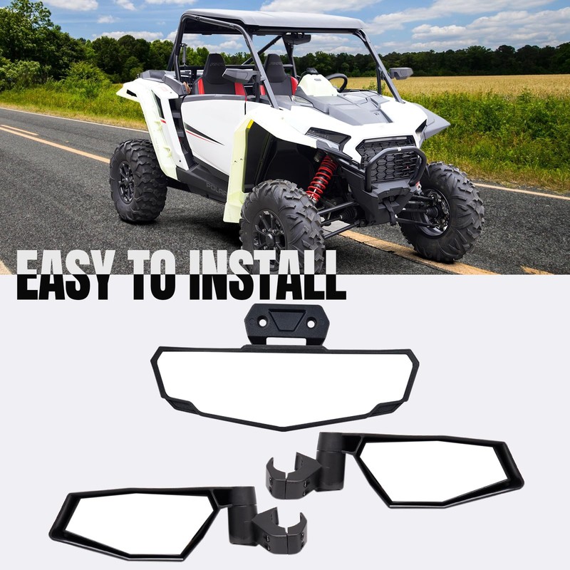 A & UTV PRO Side Mirrors and Rear View Mirror