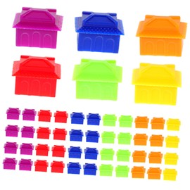 WOONEKY Board Game House Tokens 60pcs Game Pieces Replacements for Chess and Board Games