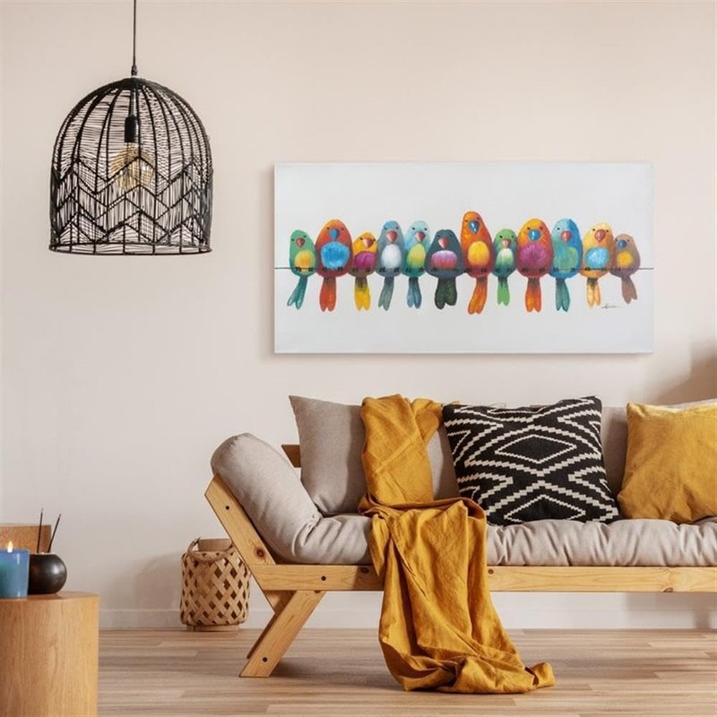 Yosemite Home Decor ARTAC0436C Birds on A Wire I Multi,
