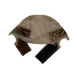 Lace Wig Cap with Grip Band for Keeping Wigs In Place, 13x4 Wider Transparent Lace for Glueless Wig, Adjustable Grip Cap with Velcro Headband (Light brown)