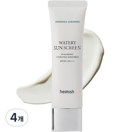 Heimish Moringa Ceramide Hyaluronic Acid Hydrating Watery Sunscreen SPF50+ PA++++, 50ml, 4 pieces / 헤이미쉬 모링가 세라마이드 히알루론산 하이드레이팅 워터리 선스크린 SPF50+ PA++++, 50ml, 4개