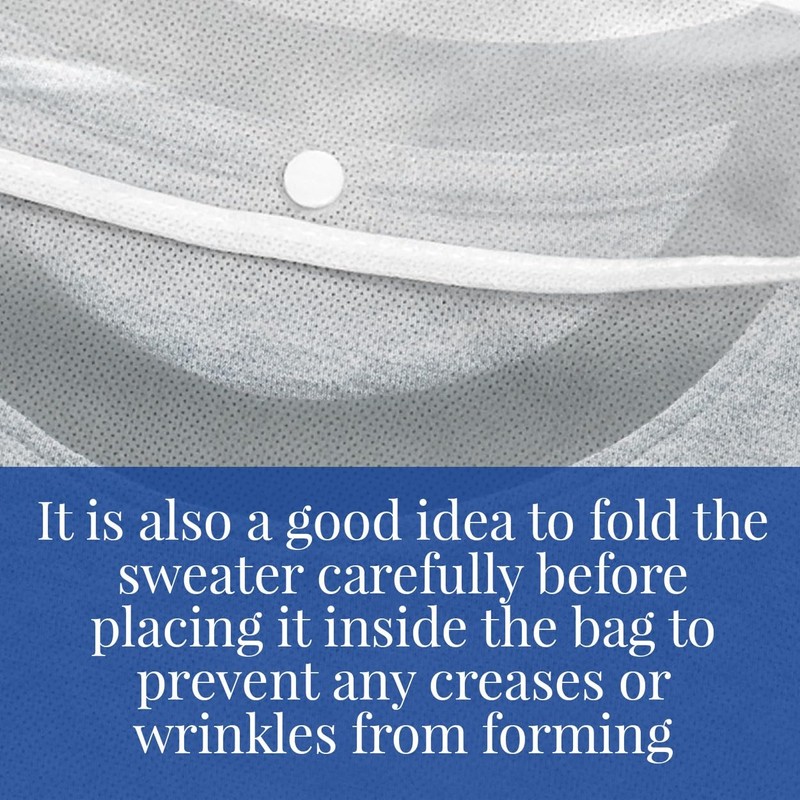 The Clothing Doctor Breathable Cashmere Sweater Storage Bag, Convenient Snap