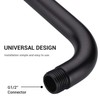 TRUSTMI Shower Arm with Flange 13 Inch S Shape Stainless