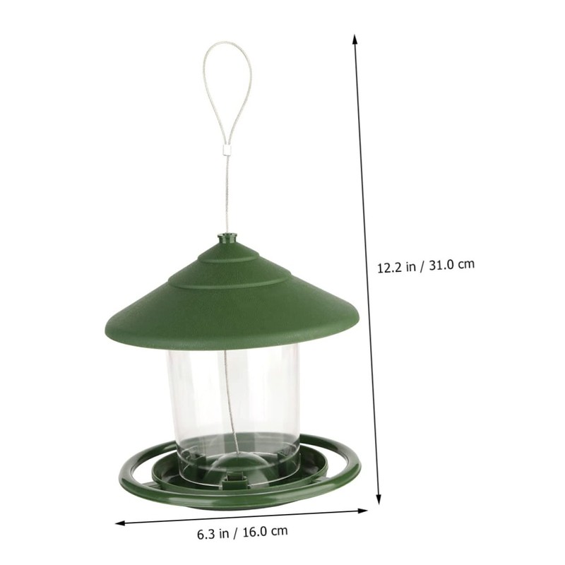 GRIRIW Automatic Wild Bird Feeder with Hook Durable Outdoor Hanging