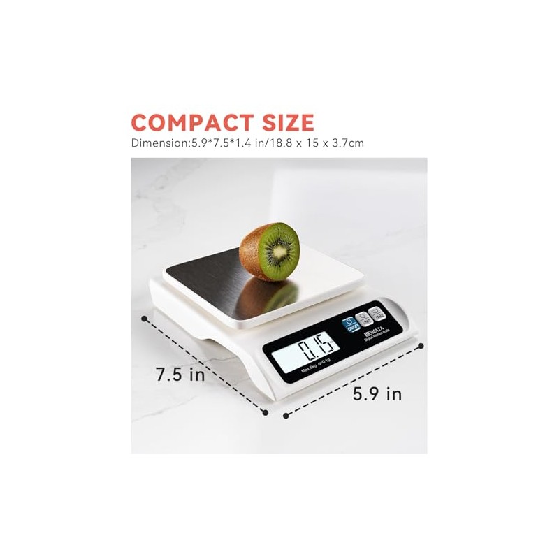 BOMATA 0.1g High Precision Food Scale, USB Rechargeable, 13lb Digital