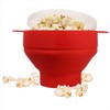 Microwave Popcorn Maker Bowl, Silicone, Collapsible, with Lid, BPA-Free, Dishwasher