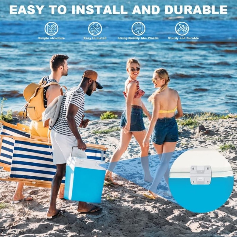 ZKP Coleman Cooler Replacement Plastic Hinges and Screws Set,Fits Most