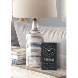 Seiko 3 in 1 Alarm Clock, Stopwatch and Timer, Black