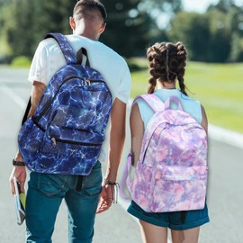 Dafelile Backpack for Girls Kids School Backpack with Lunch Tote and Pencil Bag Teen Preschool Kindergarten Bookbags Set