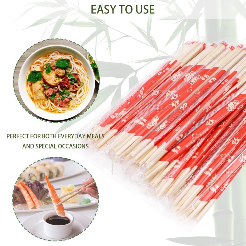 Disposable Bamboo Chopsticks, 9 Inch, 1200 Pairs