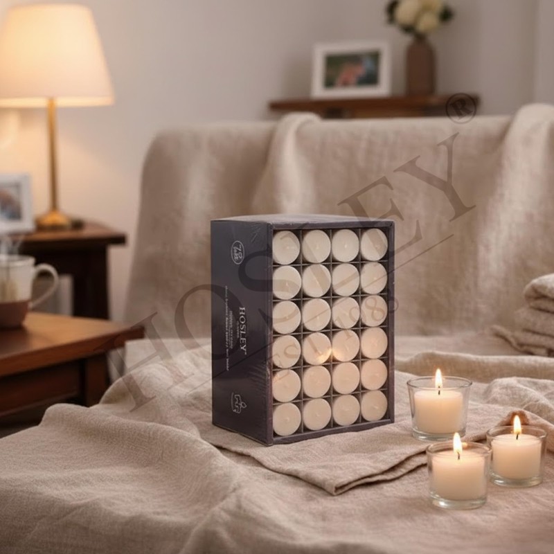 Hosley Unscented White Votive Candles, 72-Pack – Clean-Burning, Long-Lasting 10-12