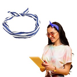 Lizzy Wired Hair Headband | Retro Rockabilly Adjustable Plain & Printed Wire Headbands Hair Accessory Head Wrap Vintage Various Colour & Designs