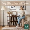 Faesun 43.3" Record Player Stand with Power Outlets, 3-Tier Vinyl