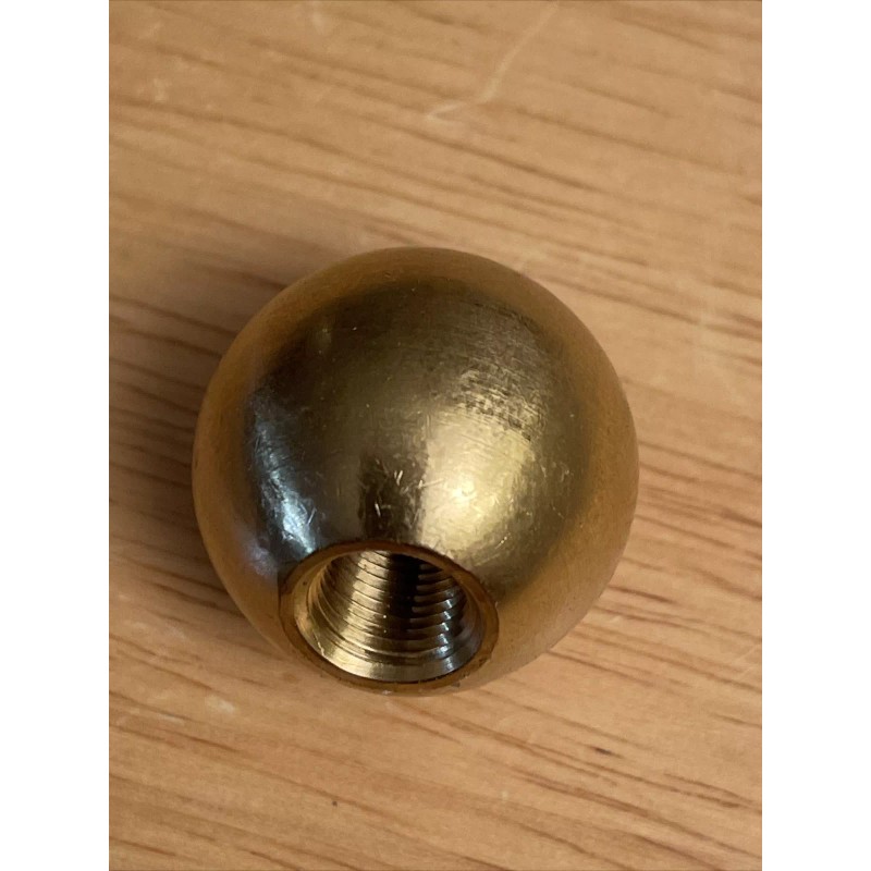 BALL 1 1/8 UNFINISHED BRASS BALL WITH 3/8" THREADED HOLE
