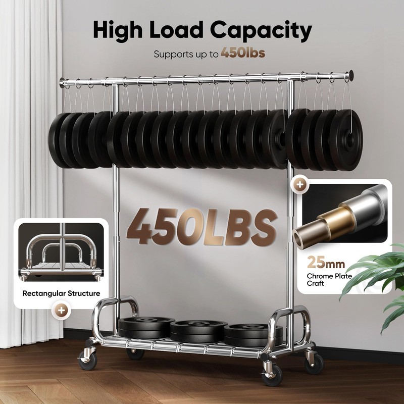 HOKEEPER Clothes Rack with Cover Clothing Racks for Hanging Clothes