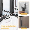 CEWROM Wall Mounted Clothes Hooks, Foldable Clothes Rack, Clothes Rail