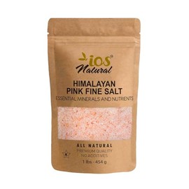 IOS Natural Variety Sea Salt with Grinder (Himalayan Pink Fine Salt)