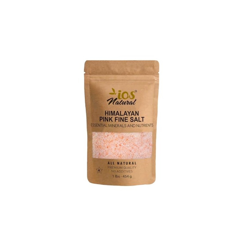 IOS Natural Variety Sea Salt with Grinder (Himalayan Pink Fine