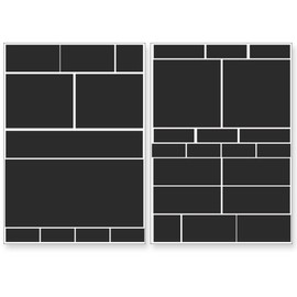 Wandkings Etiketten aus Tafelfolie, 30 selbstklebende Sticker, 2 DIN A4 Bögen, schwarz