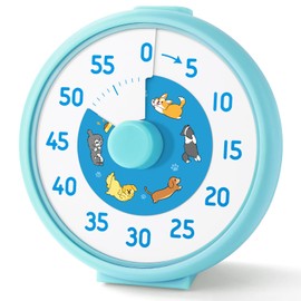 HIPPIH Visual Timer for Kids, 60 Minute Countdown Timers for Classroom, Silent Kids Pomodoro Timer, Kitchen Timers for Cooking, ADHD Management Tool for Study Office, Cute Desk Timer for Adults