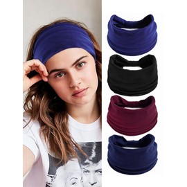 Headbands for Women, Summer Simple Plain Color Bows Elastic Headbands, Minimalist Headwear Hair Accessories Suitable for Thick Hair, Gifts for Her:_multicolor3_one-size