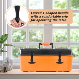 Housoutil Rubber Hood Closure, Pack of 2 Elastic Stainless Steel Rubber Hood Closure, Flexible T Handle Hasp, Hood Rubber Tractor Pull Locks for Tool Box, Vehicle Engine Bonnet