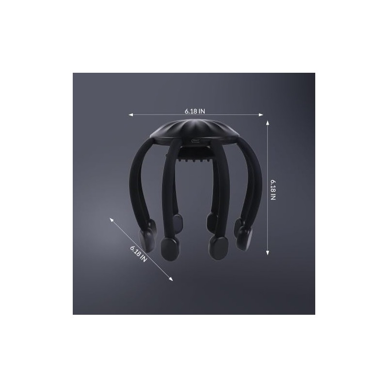 Electric Scalp Massager, 360° Octopus Head Massager Automatic 4 Modes