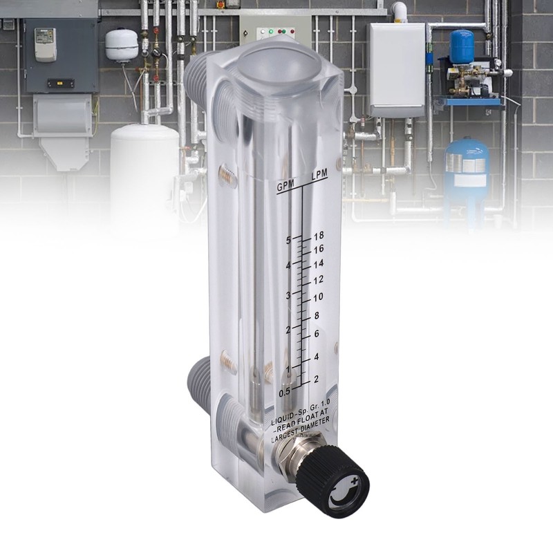 Liquid Flowmeter Panel Type Acrylic Transparent Adjustable Fluid Flow Meter