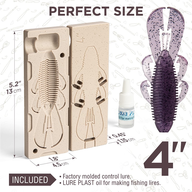 Smedioks Premium Soft Plastiс Mold Lure Making Injection Molds Fishing