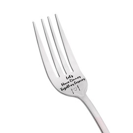 Husband Anniversary Birthday Gifts for Fiance Boyfriend Engraved Fork Gift for Girlfriend Bf Valentines Day Gifts for Him Her Gf Friend Moving Away Gift for Mom Couple Family Dinner Fork Gift for Wife
