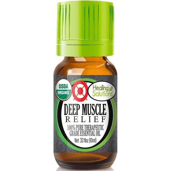 Healing Solutions Oils Blends 10ml - Deep Muscle Relief Blend Essential Oil - 0.33 Fluid Ounces