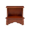 Powell Woodbury Mahogany Bed Step with Storage, Information, Lightly Distressed