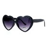 SA106 Polka Dot Print Plastic Heart Shape Cute Womens Sunglasses