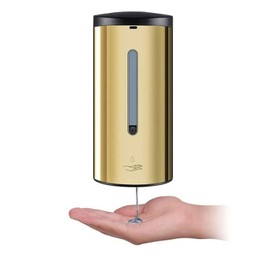 TRPYA Wall-Mounted Commercial Automatic Soap Dispenser Gold Stainless Steel Large Capacity 700ml Kitchen Bathroom Dedicated Storage (Color : Gold)