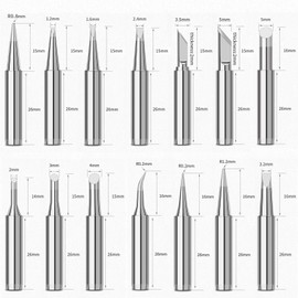 YUJUVI Soldering Iron Tips Set 900 m Soldering Tips Soldering Tip 14 Pieces Replacement Soldering Tips for Soldering Stations Compatible with Hakko, Yihua, Atten, More Welding Devices & Accessories